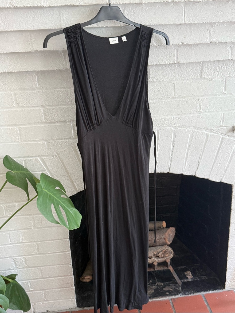 Aritzia black midi dress